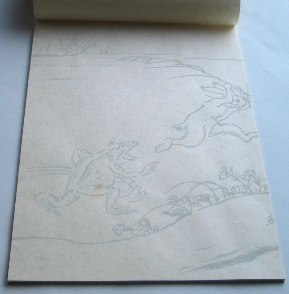 手漉和紙便箋　『鳥獣戯画』 第二集 柄４　 縦向　（次の写真へ）